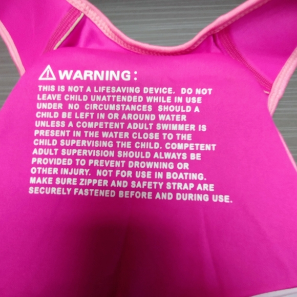 Cabana Sports Child's Trainer Swim Vest Size Small Age 3-4 w/Zippered Front - Picture 10 of 12